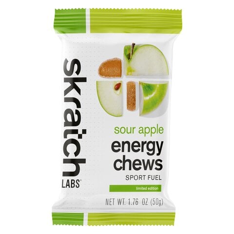 Skratch Energy Chews Sport Fuel, Sour Apple, 50g (EACH)