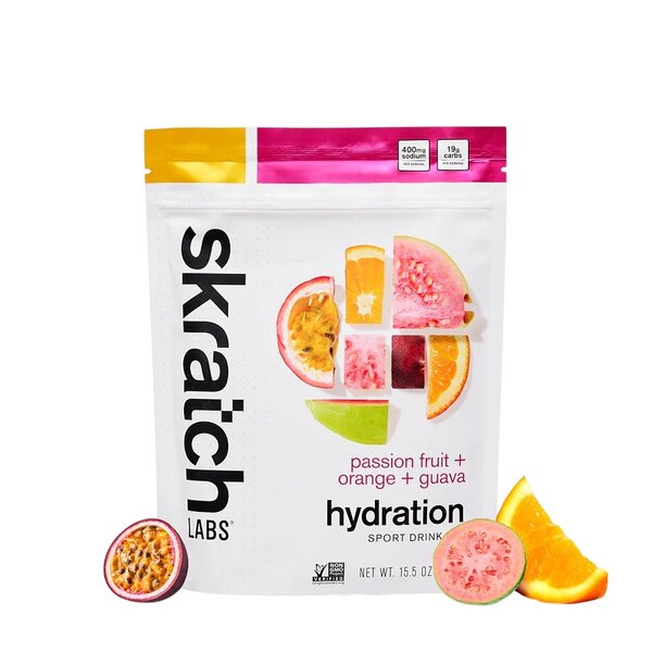 Skratch Labs Skratch Hydration Sport Drink Mix, Passion Fruit + Orange + Guava, 440g, 20-Serving Resealable Bag