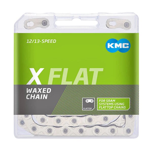 KMC KMC X-Flat 12 speed waxed chain for SRAM AXS and T-type drivetrain - SILVER