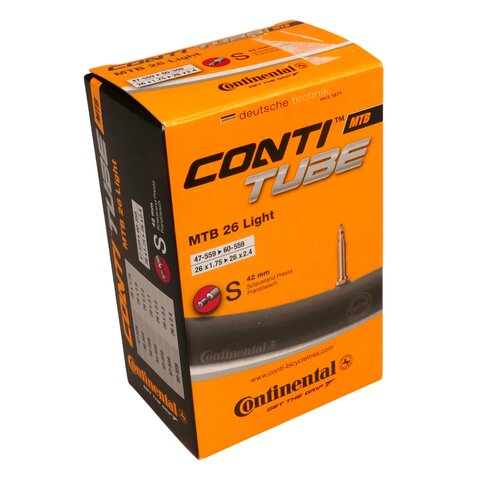 Bicycle Inner Tube - 26" x 1.75" - 2.4" - Presta Valve: 42mm - Continental