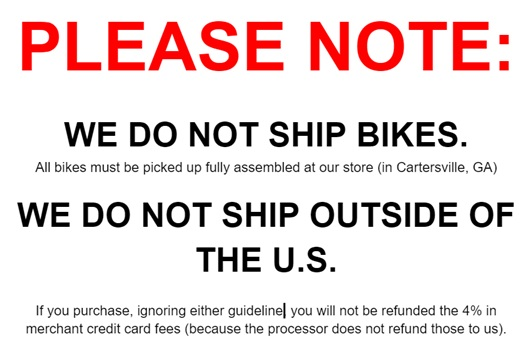 main left banner Cartersville Bicycle Service & Supply