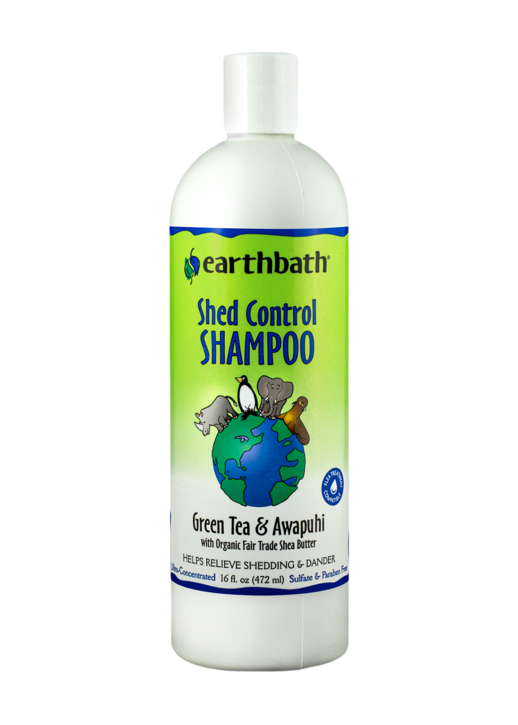 Earthbath *Earthbath Shed Control Shampoo Green Tea & Awapuhi-16oz*