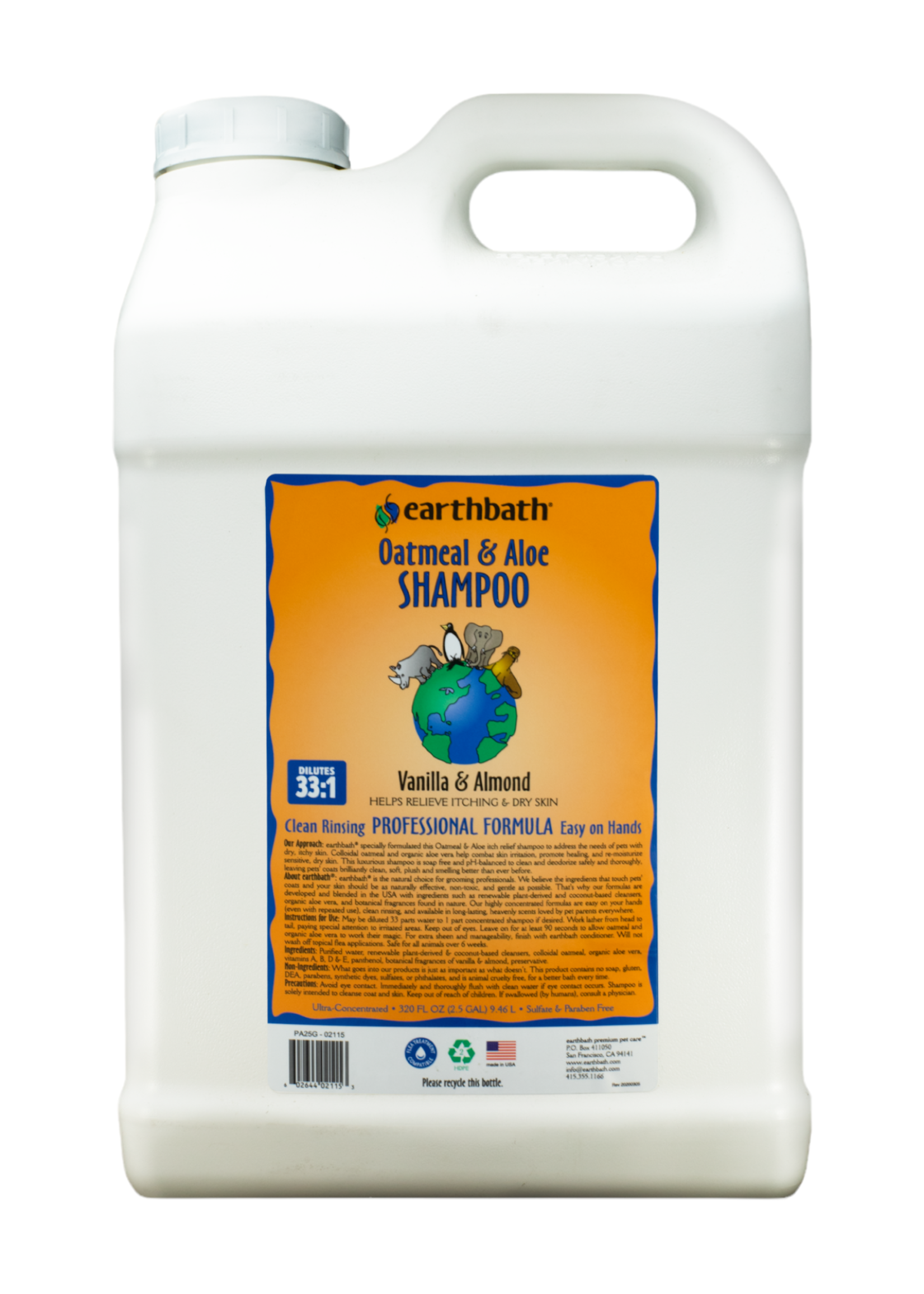 Earthbath Earthbath Oatmeal & Aloe Shampoo Vanilla & Almond-2.5 gal.