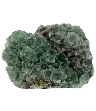 Green Fluorite Covered in Sugar Druzy