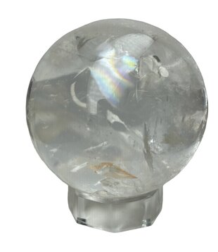 Clear Quartz Sphere with Rainbows