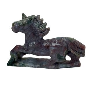 Ocean Jasper Unicorn Carving