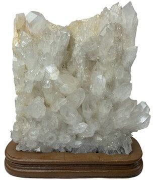 XL Quartz Cluster on Wood Stand