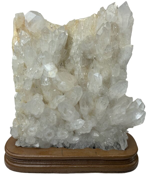 XL Quartz Cluster on Wood Stand