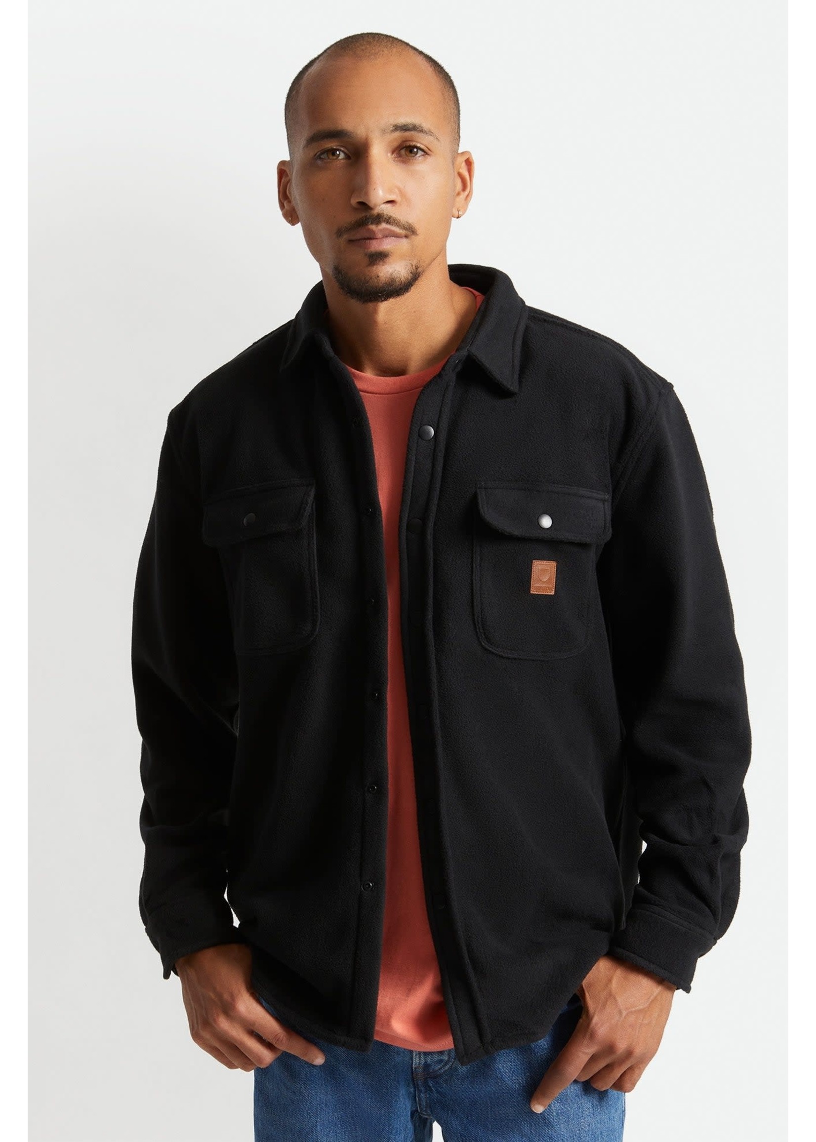 Brixton Brixton Black L/S Fleece Button Jacket SP22