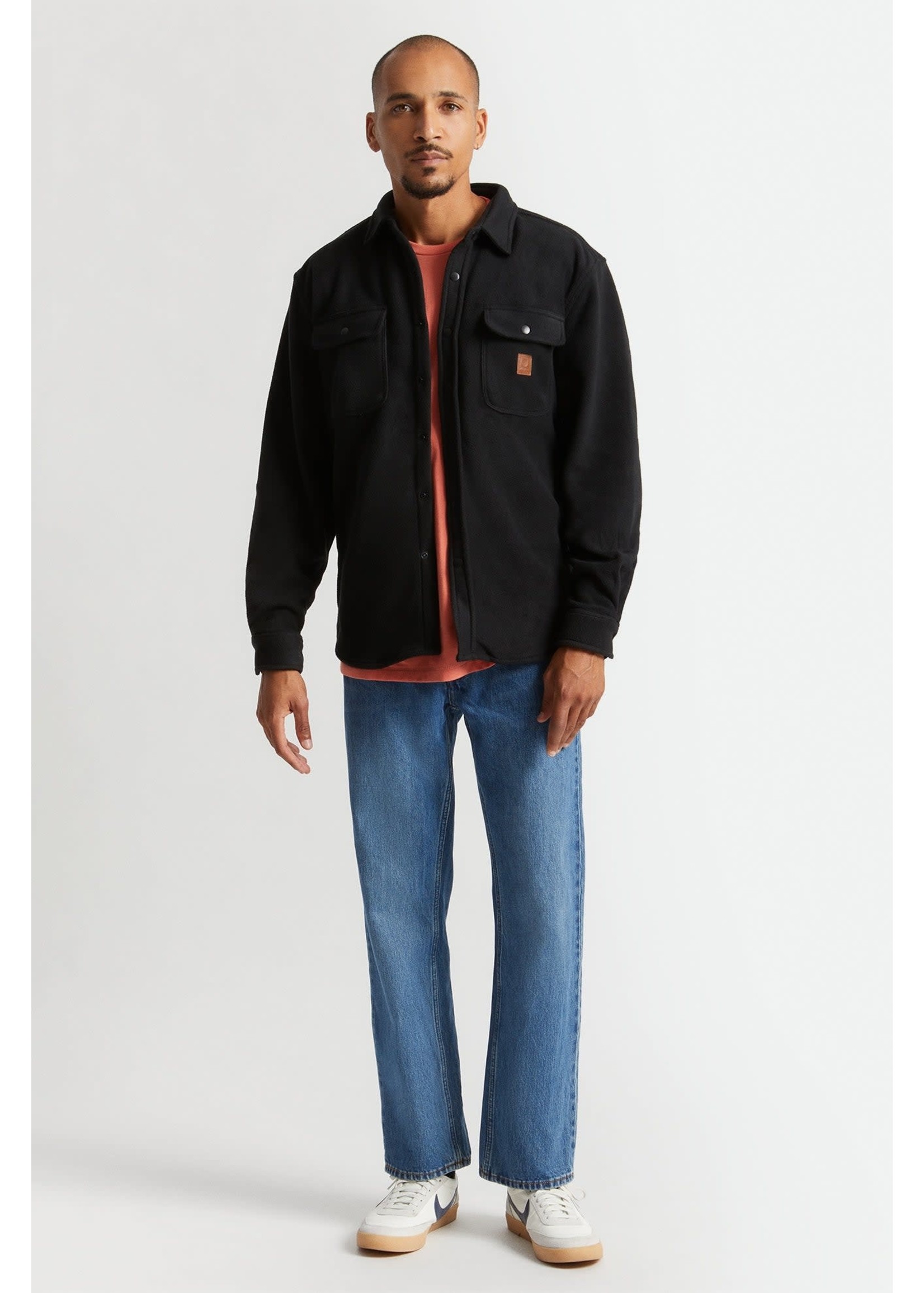 Brixton Brixton Black L/S Fleece Button Jacket SP22