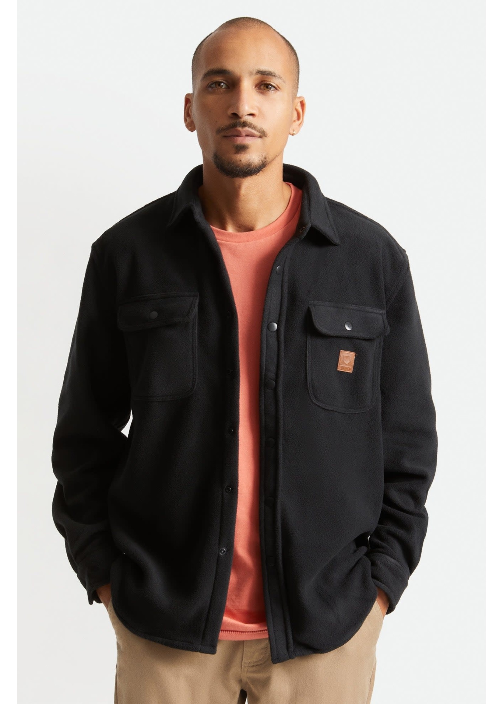 Brixton Brixton Black L/S Fleece Button Jacket SP22