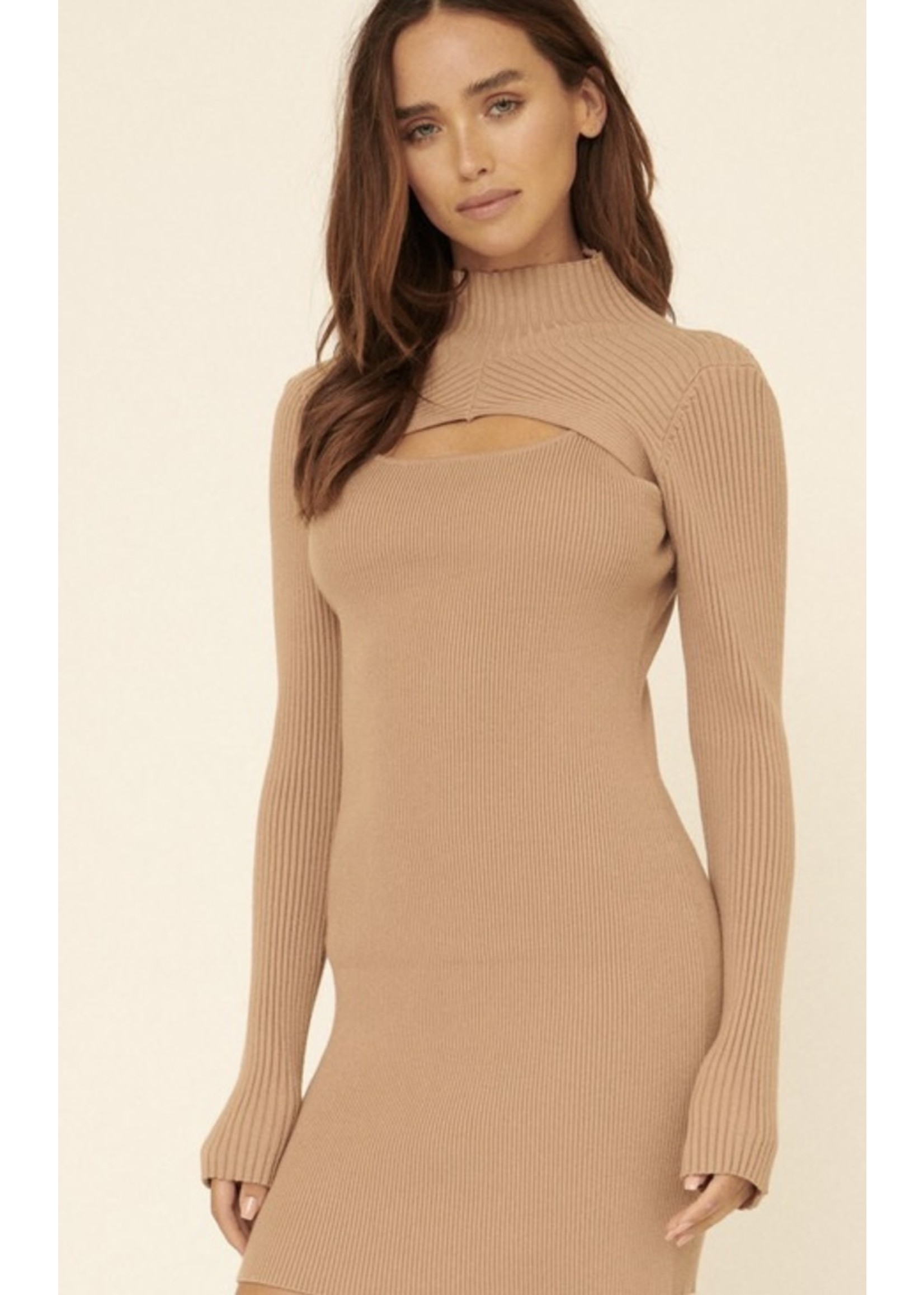 Promesa High Collar Mini Dress SP22