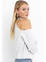 Le Lis Mock Neck Cold Shoulder Sweater SP22