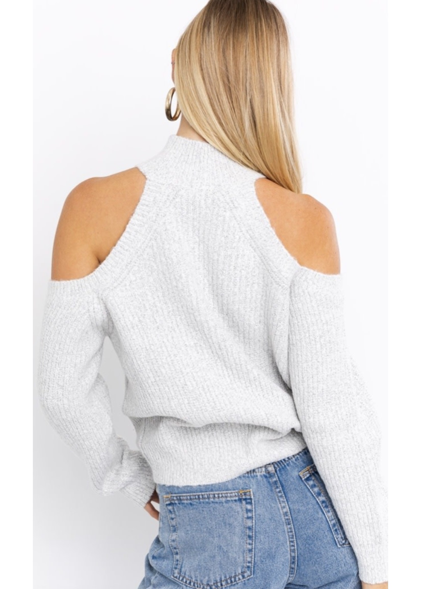 Le Lis Mock Neck Cold Shoulder Sweater SP22