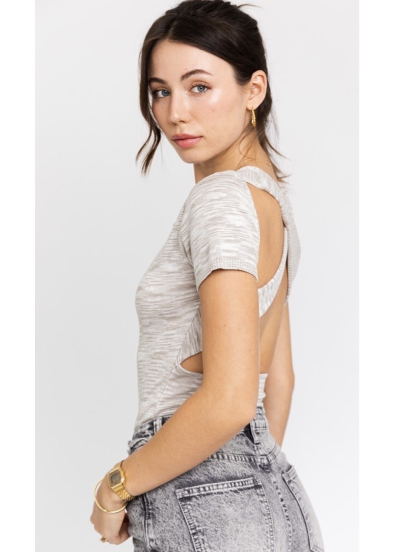 Le Lis Criss Cross Knit Bodysuit SP22