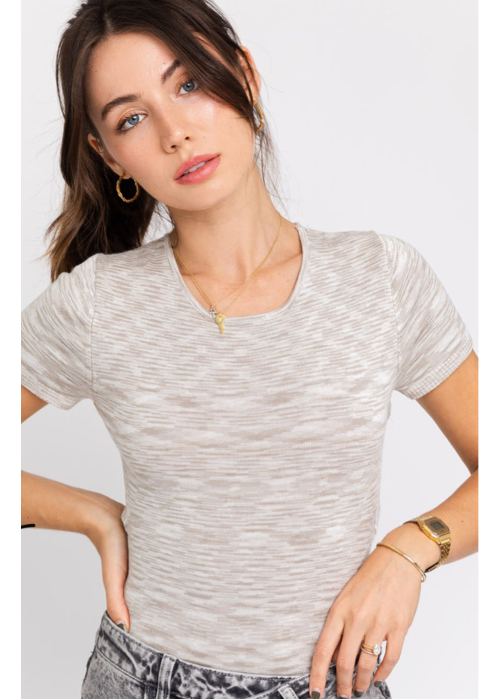 Le Lis Criss Cross Knit Bodysuit SP22