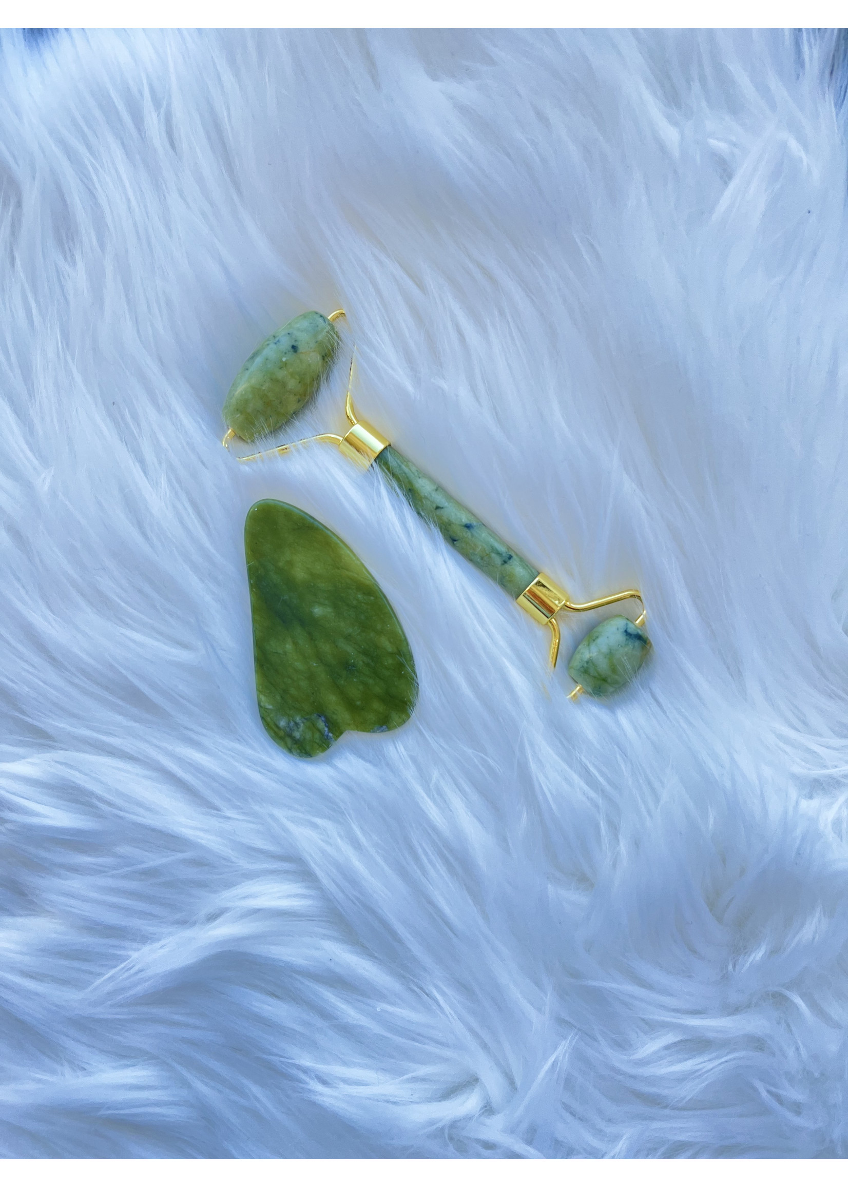 Jade Roller & Gua Sha Facial Tool Set