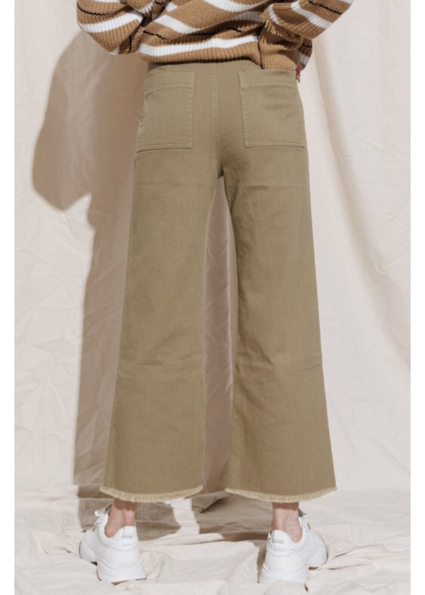 Miss Love Front Pocket Twill Pants