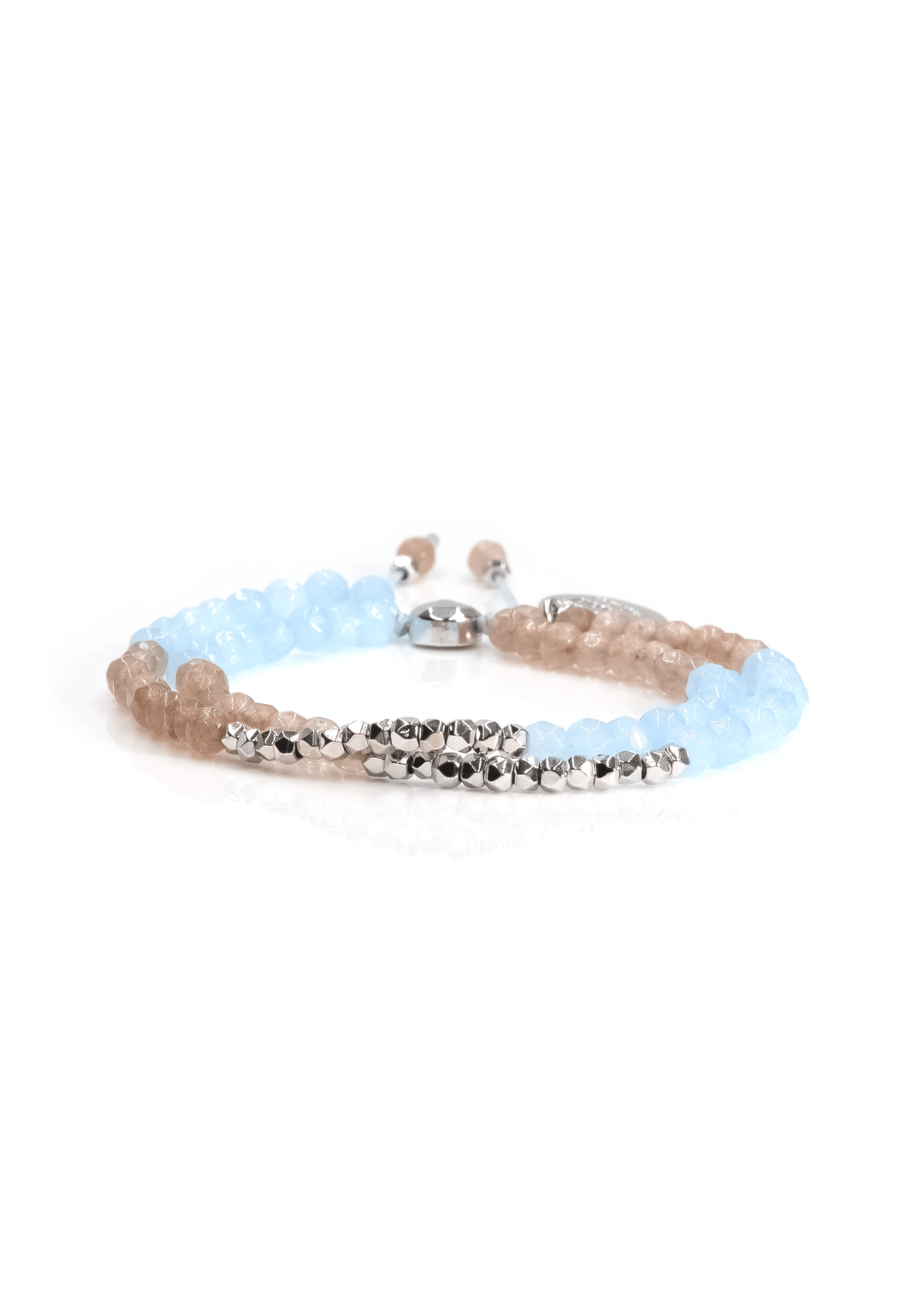 Eliasz and Ella Blue Sky Mixbead Stone Banging Bracelet