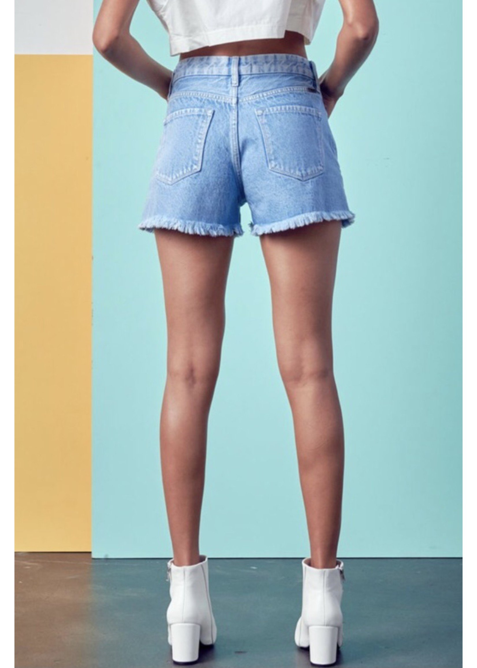 Kancan Kancan Highrise Frayed Zip Fly Short