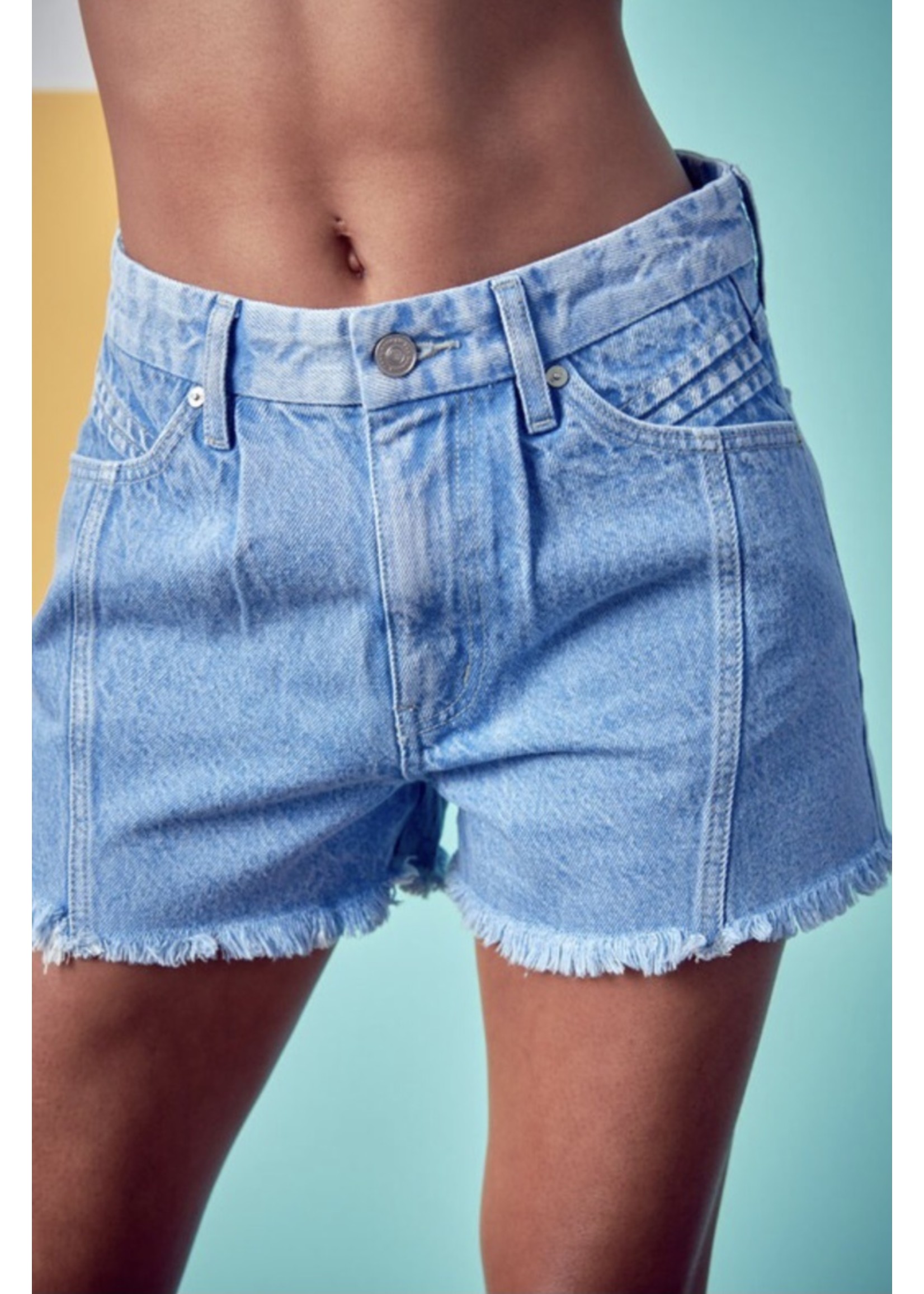 Kancan Kancan Highrise Frayed Zip Fly Short