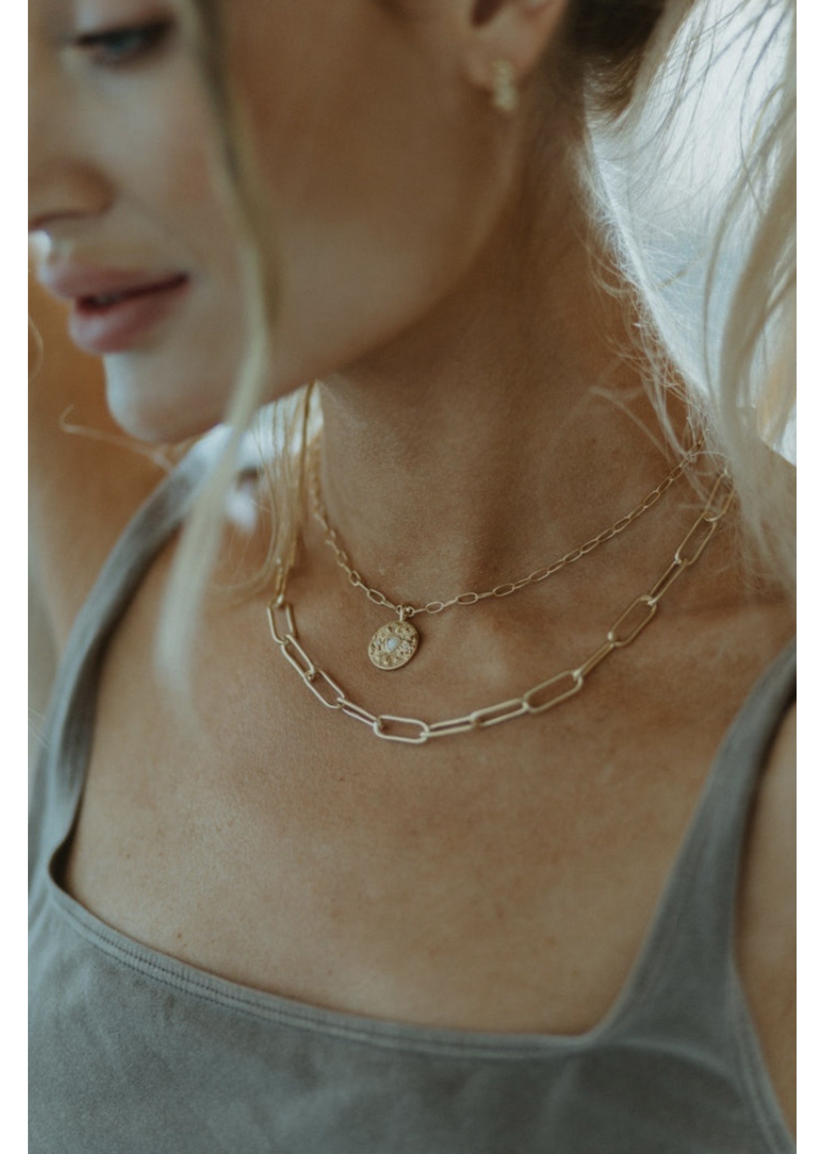 Eliasz and Ella Connection Paperclip Chain Necklace