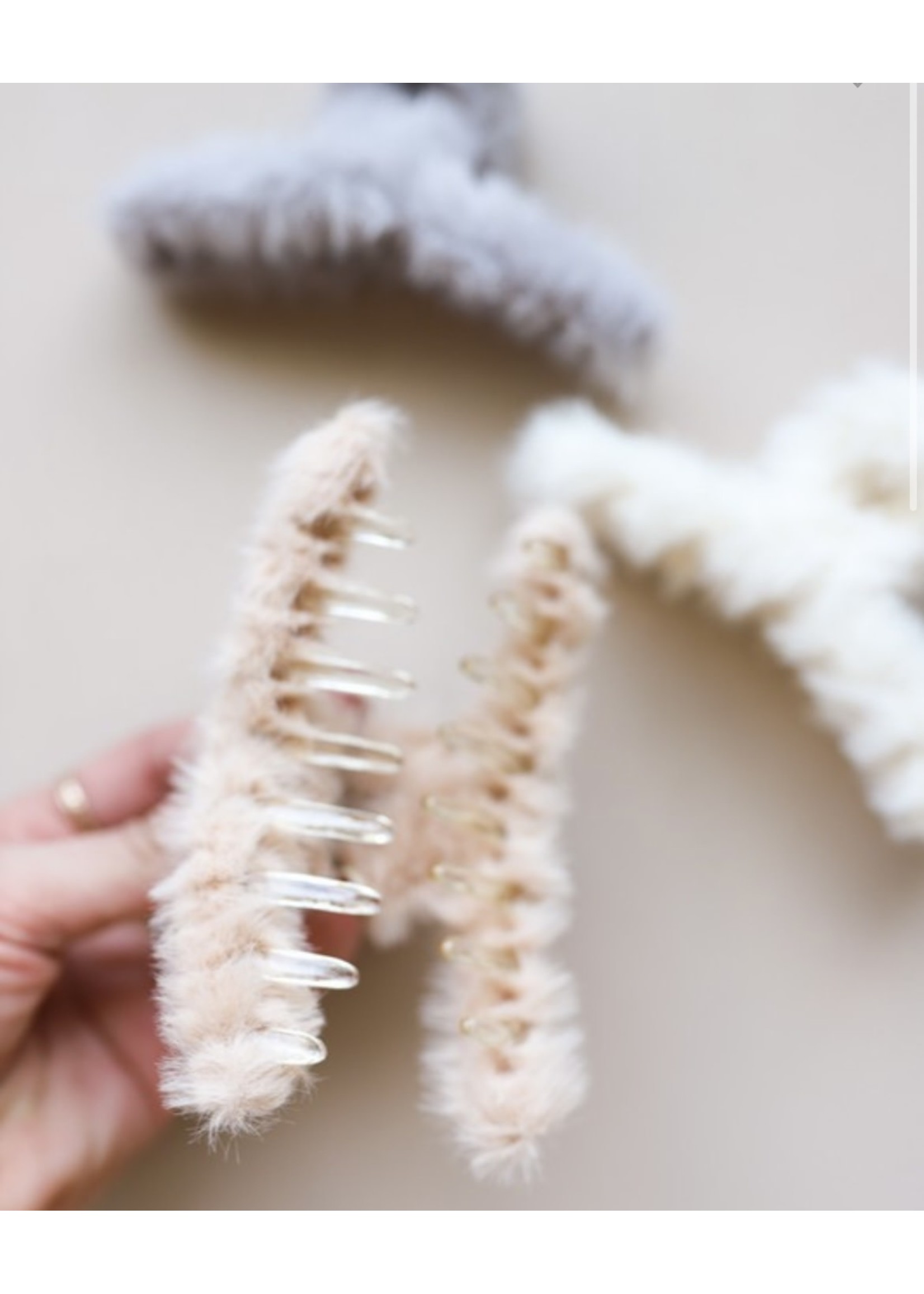 Fuzzy Claw Clip