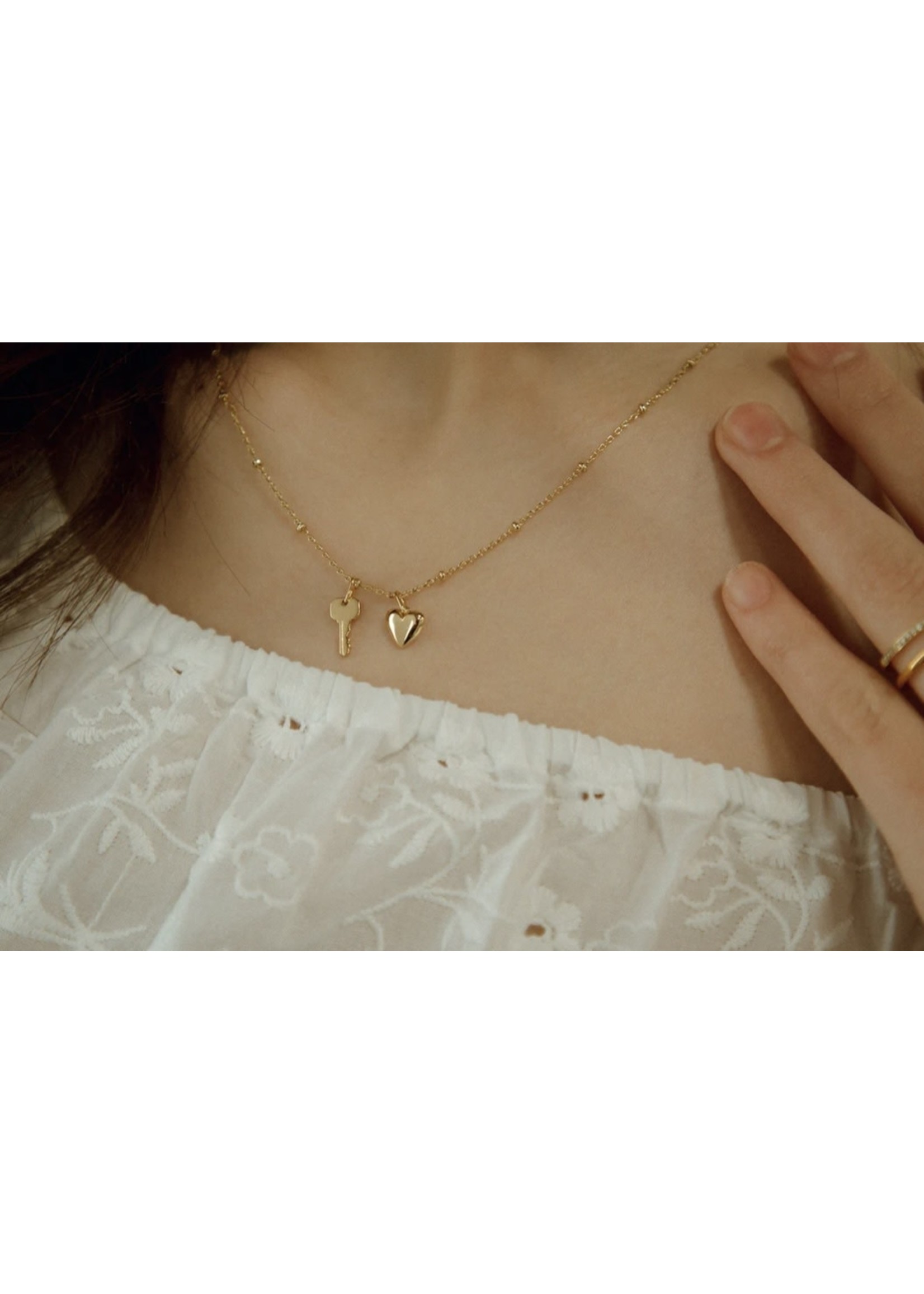 Eliasz and Ella Eliasz and Ella Heart + Key Necklace SU22