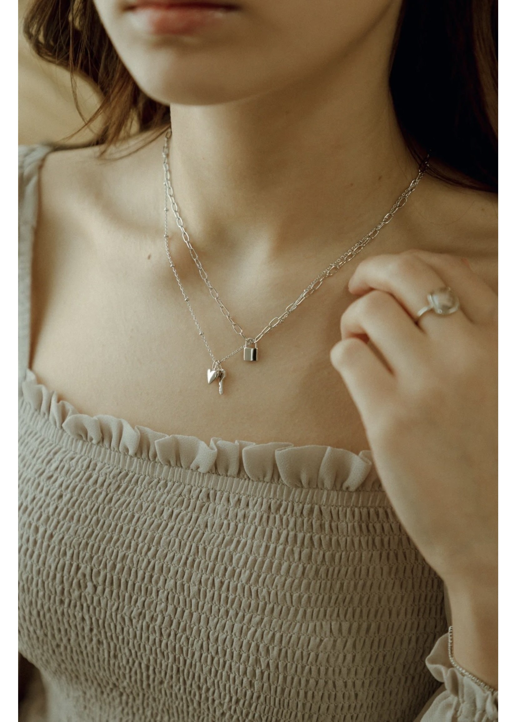 Eliasz and Ella Eliasz and Ella Heart + Key Necklace SU22