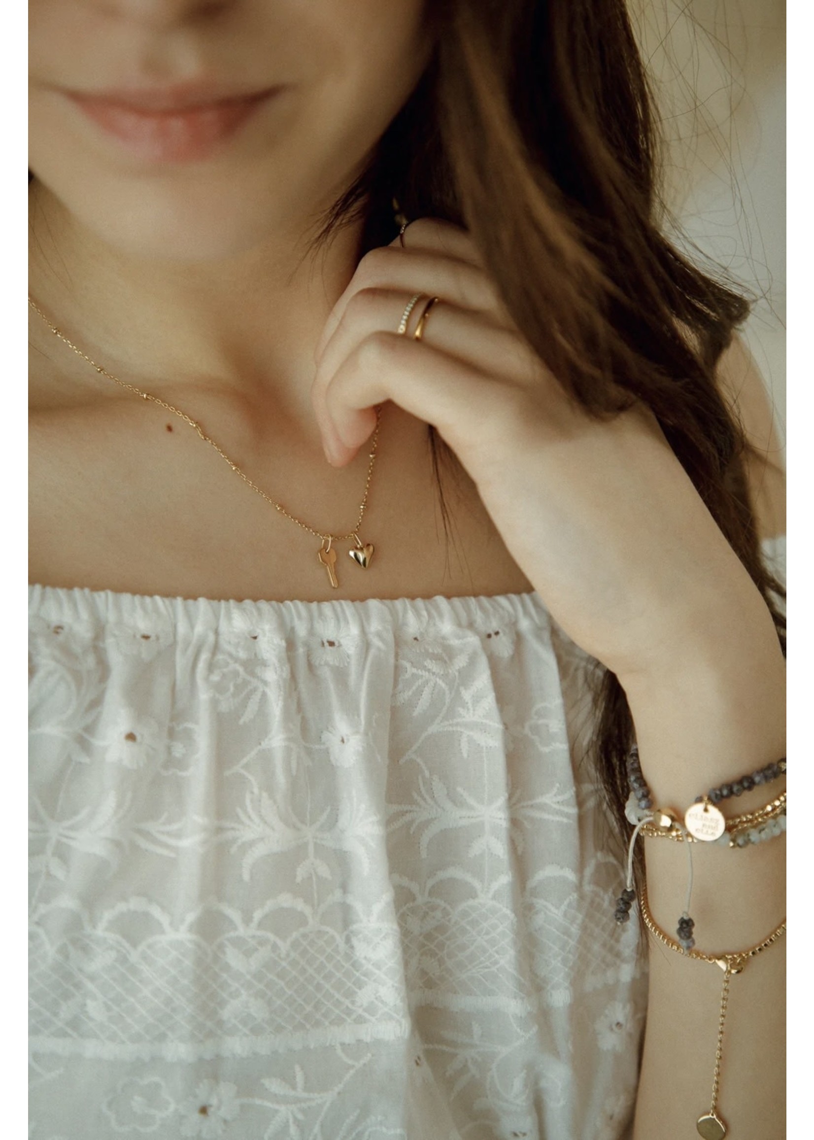 Eliasz and Ella Eliasz and Ella Heart + Key Necklace SU22