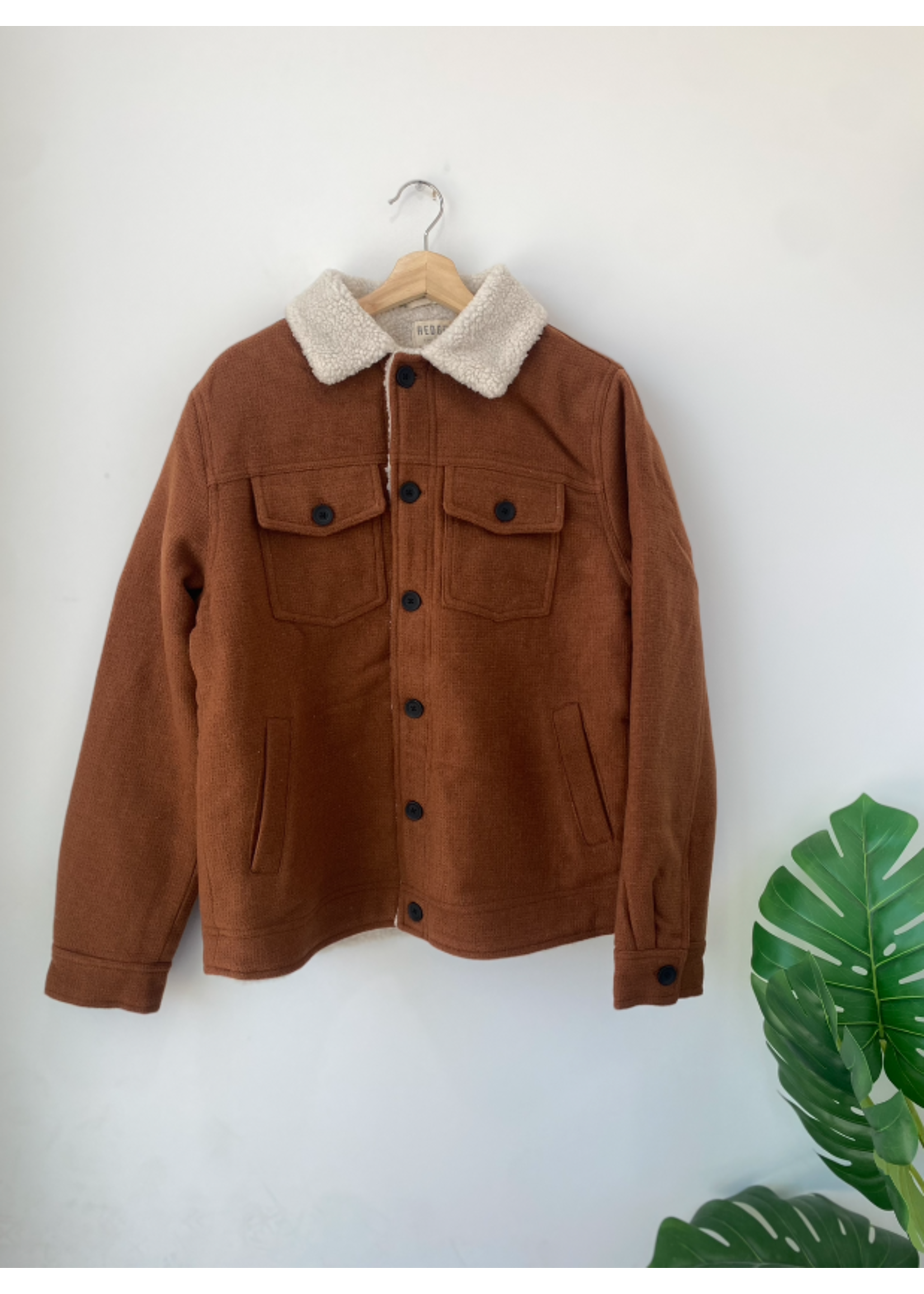RD Style RD Style Cognac Sherpa Woven Jacket FA22