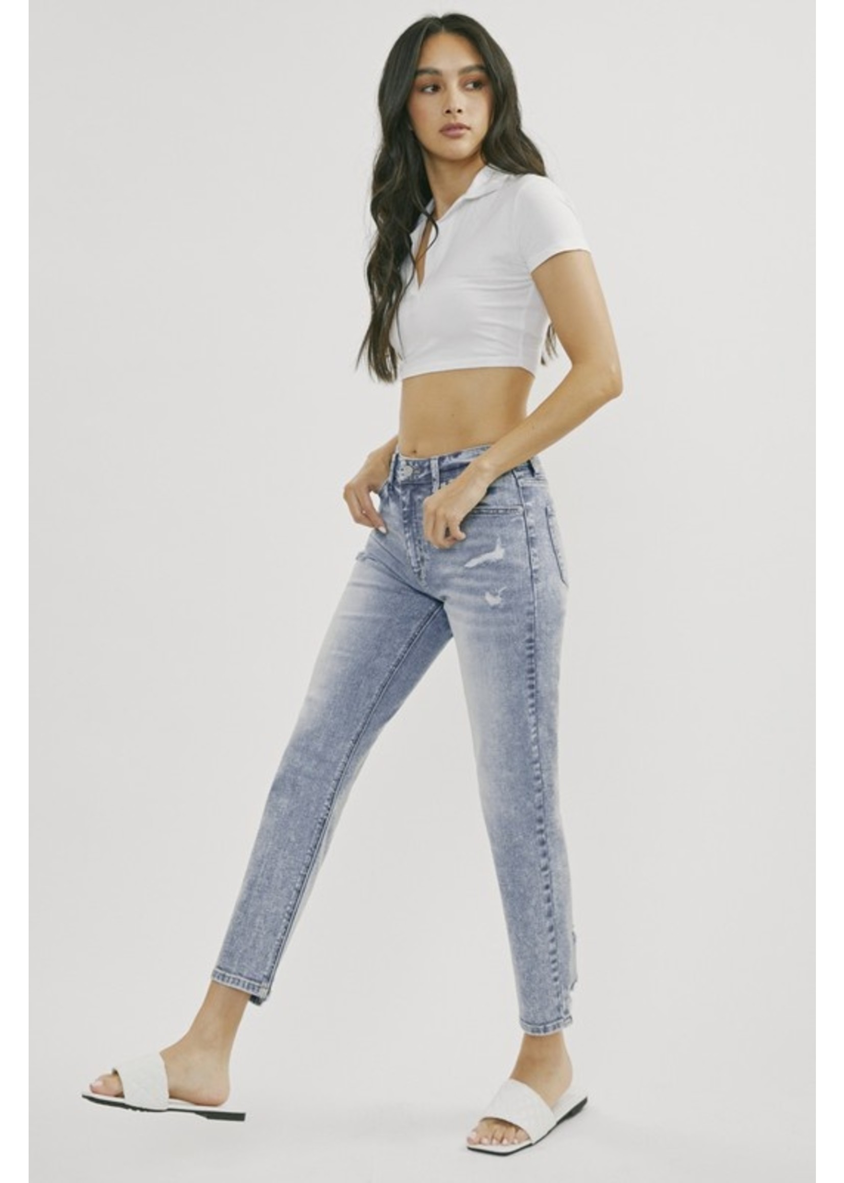 Kancan Kancan Distressed Mom Jeans