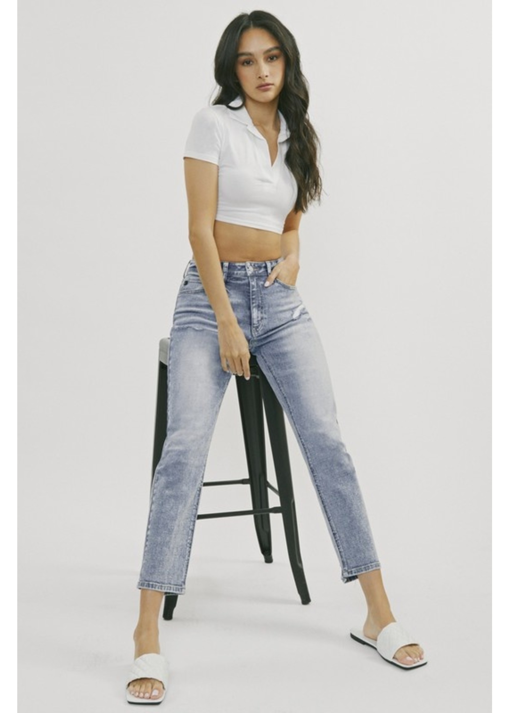 Kancan Kancan Distressed Mom Jeans