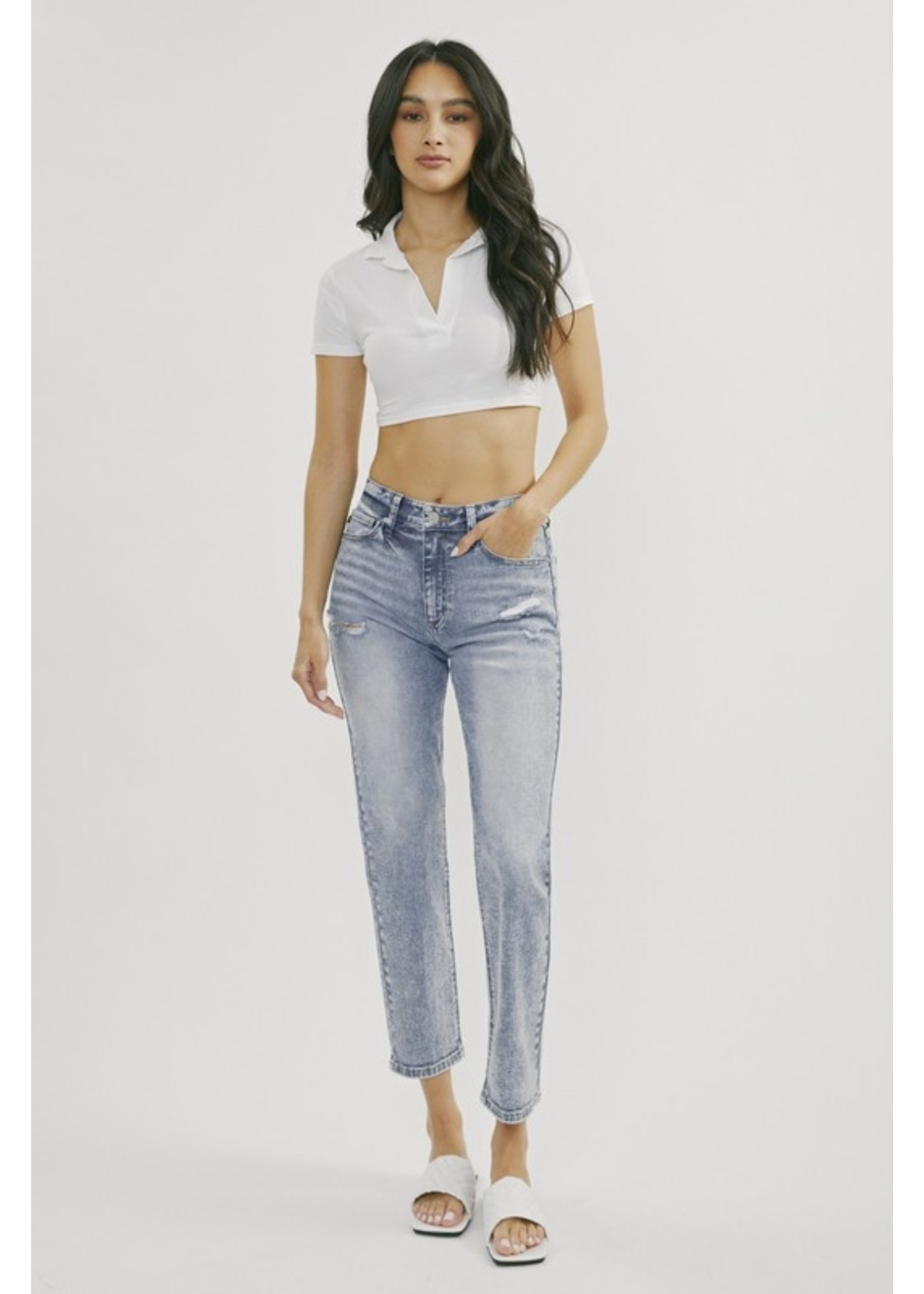 Kancan Kancan Distressed Mom Jeans