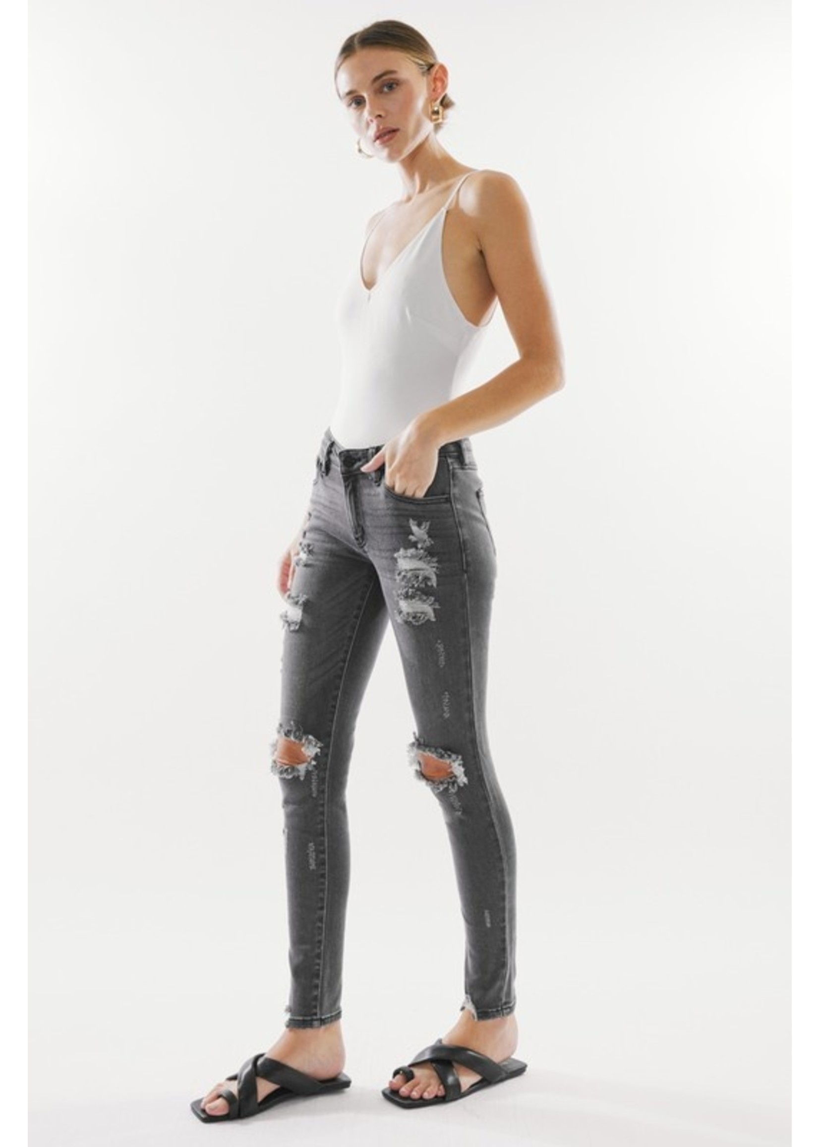Kancan Kancan Mid Rise Super Skinny Jeans
