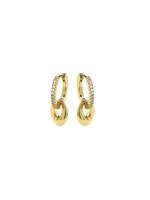 Eliasz and Ella Eliasz and Ella Fluidity CZ Double Hoop Earrings