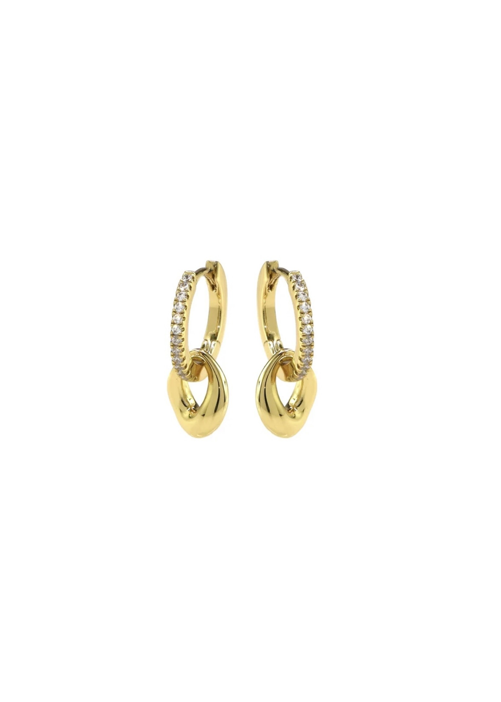 Eliasz and Ella Eliasz and Ella Fluidity CZ Double Hoop Earrings