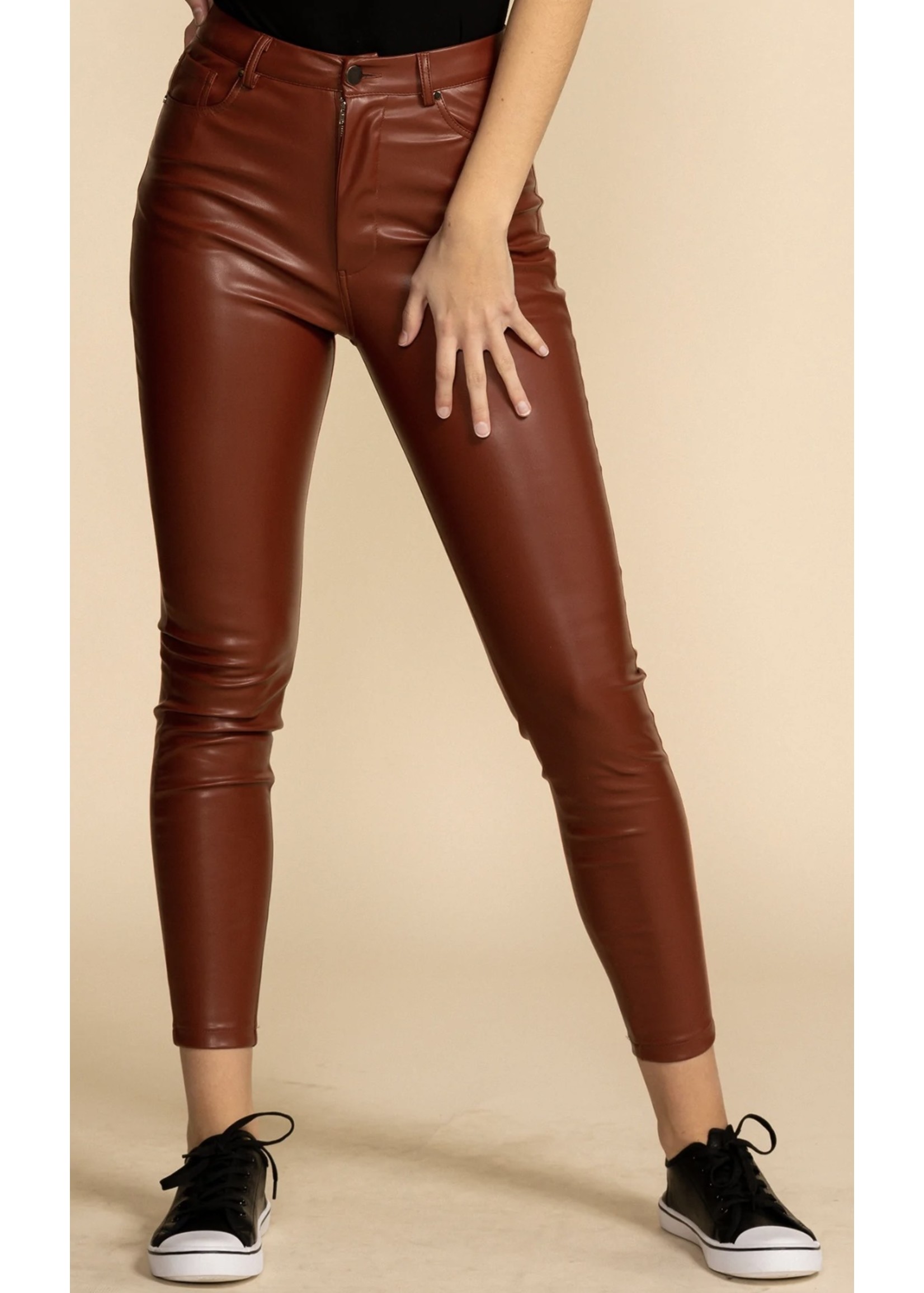 Pink Martini Pink Martini Night Walk Faux Leather Pants