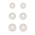 LILY  NILY LN GRADUATED FRESHWATER PEARL STUD SET