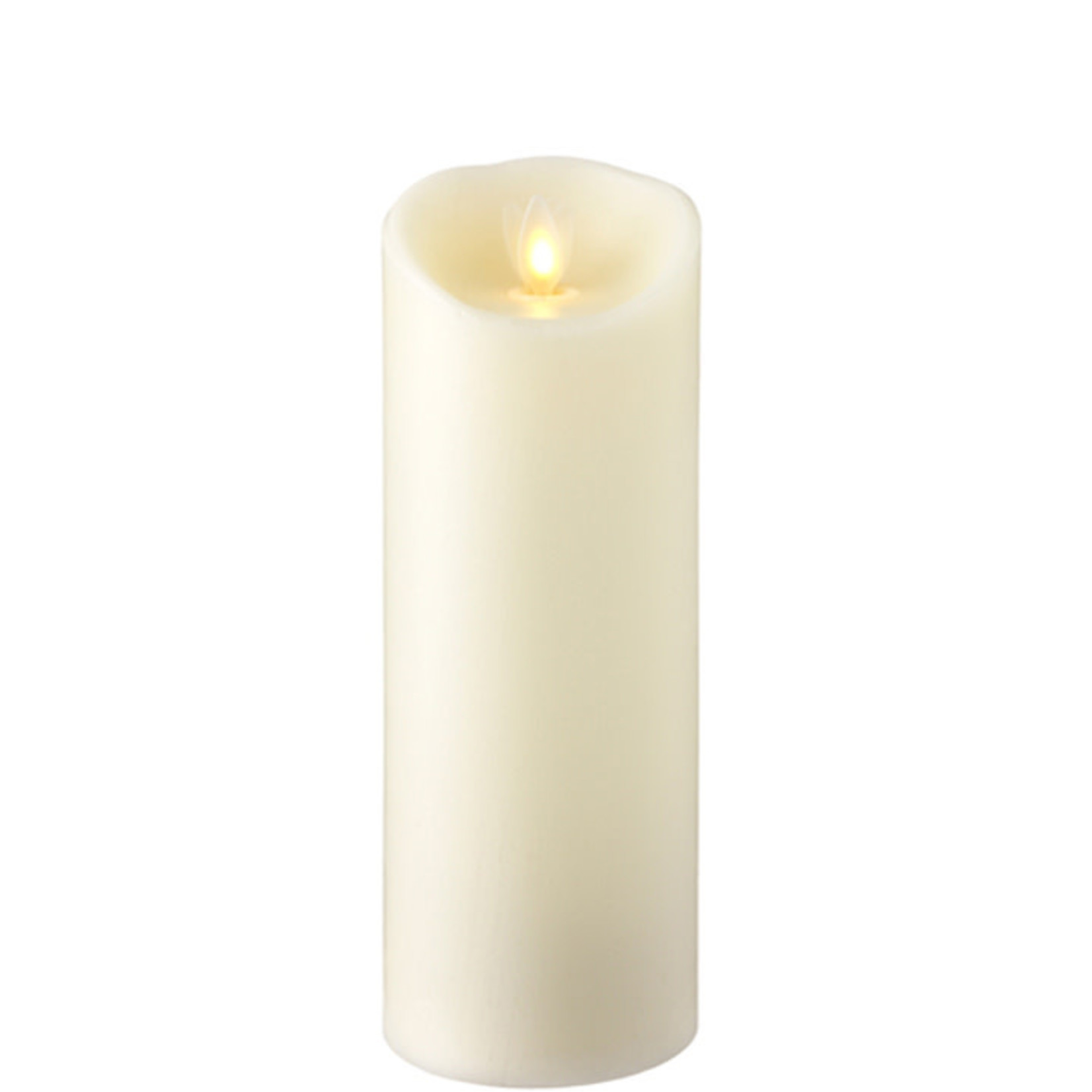 MOVING FLAME IVORY PILLAR CANDLE