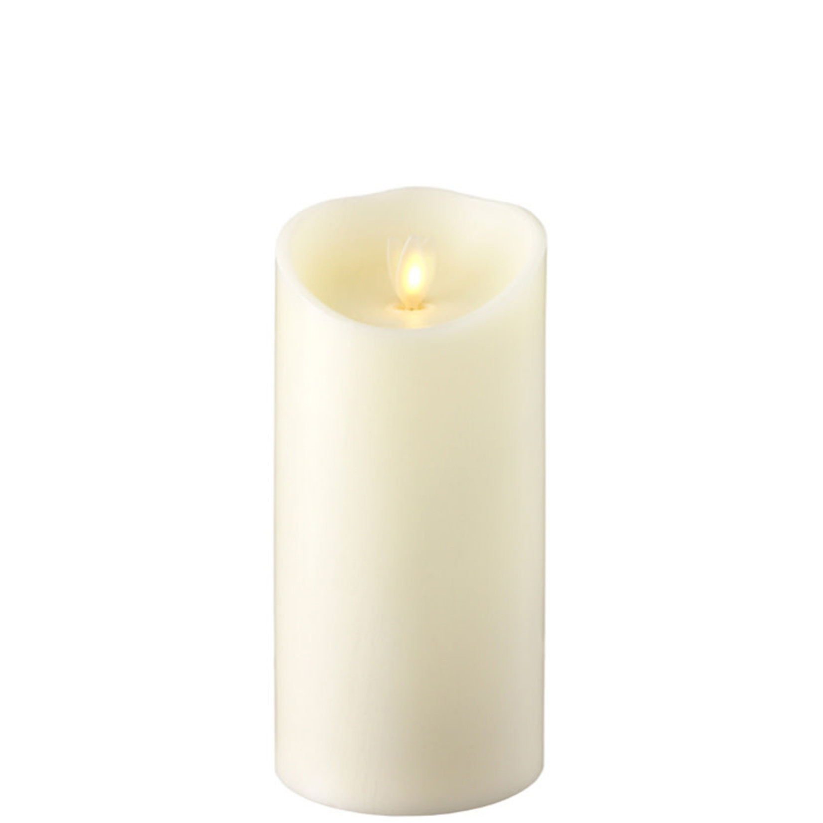 MOVING FLAME IVORY PILLAR CANDLE
