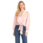 ALL TIED UP PINK SATIN TOP