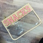 CLEAR/PINK SNACKS POUCH