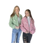 LUCKY ME GREEN HOUNDSTOOTH JACKET