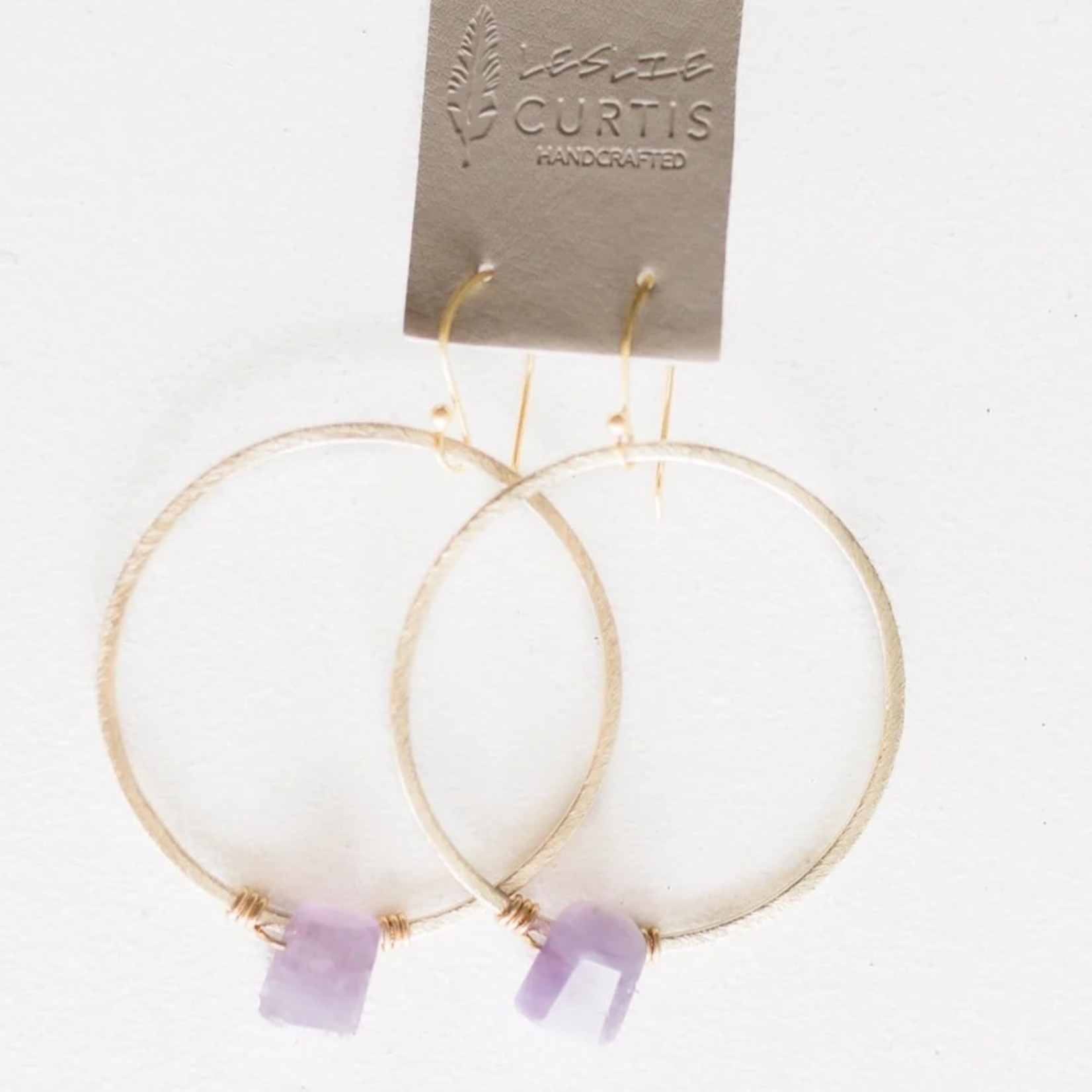 CAROLINE 2" AMETHYST EARRING