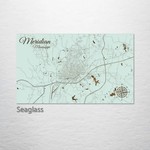 Meridian, MS Wooden Street Map Mini 7x12