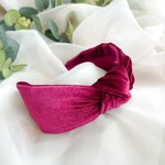 VELVET KNOT HEADBAND MAROON