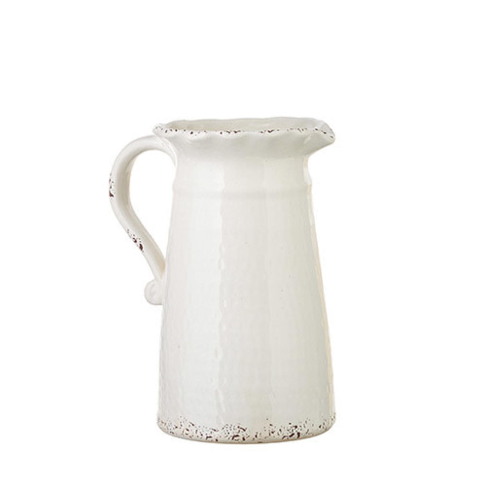 DISTRESSED WHITE PITCHER