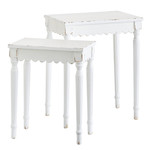 SCALLOPED EDGE ACCENT TABLES SET/2