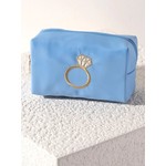 RING BLING ZIP COSMETIC POUCH
